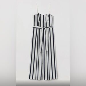 H and M dark blue and white romper.